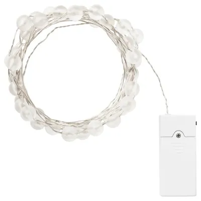 SNOYRA LED lighting chain with 40 lights, indoor, battery-operated silver-colour, 50421362