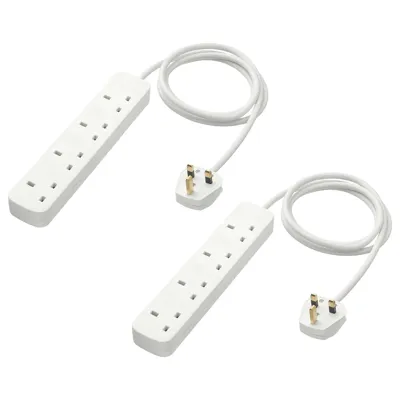 KOPPLA 4-way socket, earthed/white, 50430050