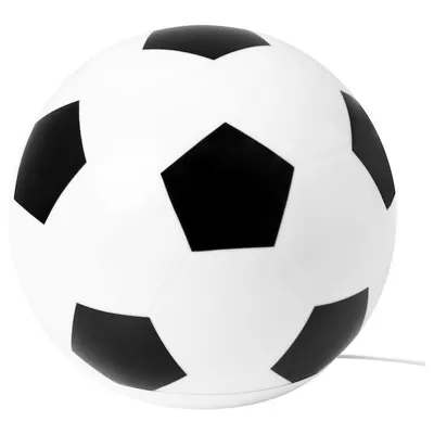 ANGARNA LED table lamp, football pattern, 50487758
