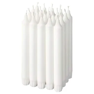 JUBLA Unscented chandelier candle, white 19 cm, 60194788