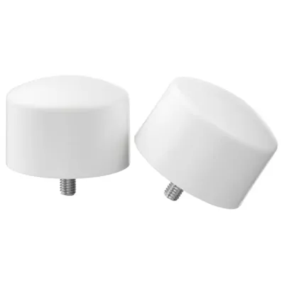 RAFFIG Finials, 1 pair, white, 60219939