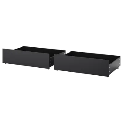 MALM Bed storage box for high bed frame, black-brown, 200 cm, 60354499