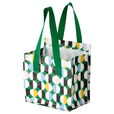FLADDRIG Lunch bag, patterned/multicolour, 25x16x27 cm, 60530327