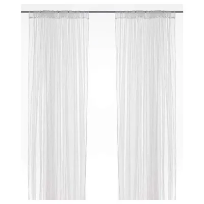 LILL Net curtains, 1 pair, white 280x250 cm, 70171927