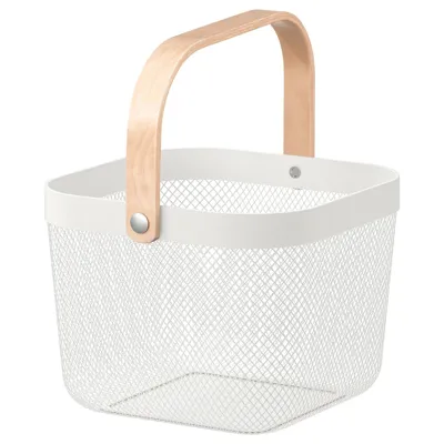 RISATORP Basket, white, 25x26x18 cm, 70281619