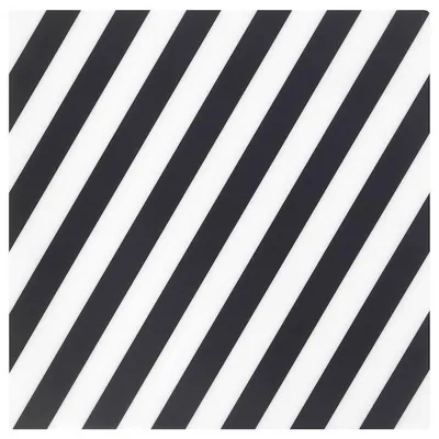 PIPIG Place mat, striped/black/white 37x37 cm, 70342948