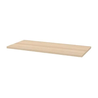 LAGKAPTEN Table top, white stained oak effect 140x60 cm, 70460814