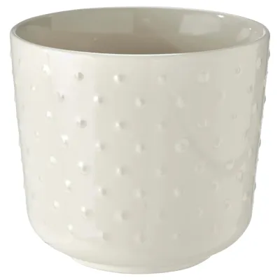 SESAMFRON plant pot, in/outdoor off-white, 12 cm, 70478357