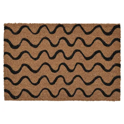 UNDERSTED Door mat, indoor, natural/black 40x60 cm, 70517943