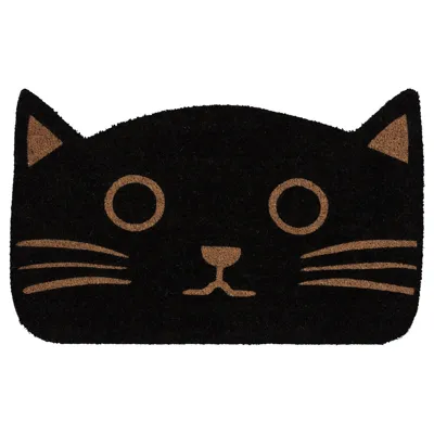 GLEJBJERG Door mat, black/cat 50x80 cm, 70518377