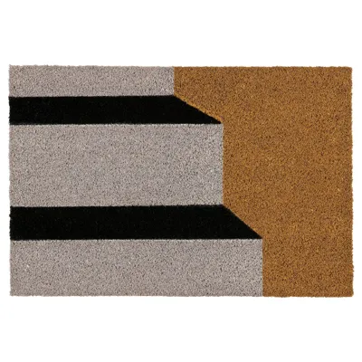 KLOTOID door mat, black white/staircases, 40x60 cm, 70572717
