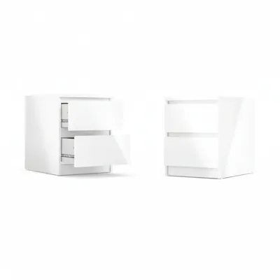 TVILUM Naia Chest 2 Drawers 40x50x50 cm - High Gloss White