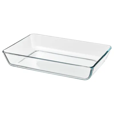 MIXTUR oven/serving dish, clear glass, 35x25 cm, 80133992
