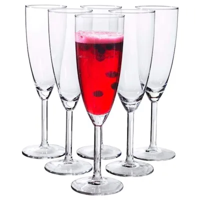 SVALKA Champagne glass, clear glass 21 cl, 80137805