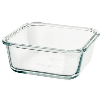 IKEA 365+ Food container, square/glass 600 ml, 80359207
