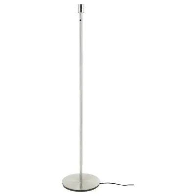 SKAFTET Floor lamp base, nickel-plated, 80405394