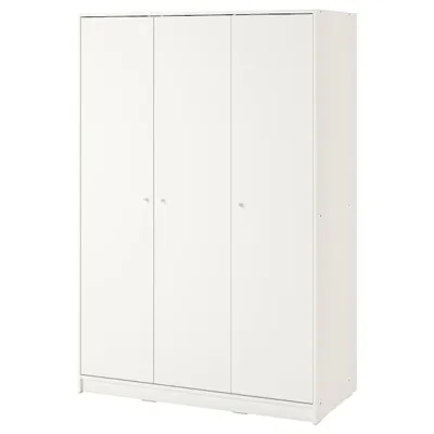 KLEPPSTAD Wardrobe with 3 doors, white, 117x176 cm, 80441759