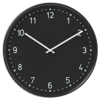 BONDIS Wall clock, low-voltage/black, 38 cm, 80540448