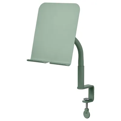 RELATERA Phone/tablet holder, with clamp/light grey-green, 80559008