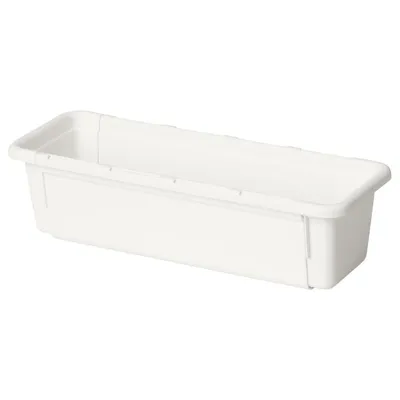 KACKLA extendable box, white, 18-28x13 cm, 80534386