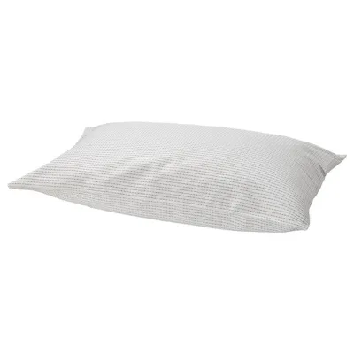 TAGVECKLARE Pillowcase, white/dark grey, 50x80 cm, 80544267