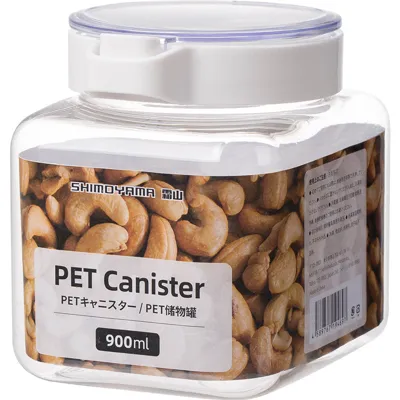 Kitchen Jars Storage Plastic 900Ml, Transparent , 10*13*12.5Cm 4589767194697