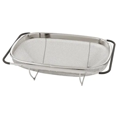 IDEALISK Colander, stainless steel/black 34x23 cm, 90191934