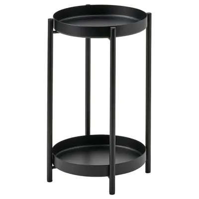 OLIVBLAD Plant stand, in/outdoor black 35 cm, 90486653