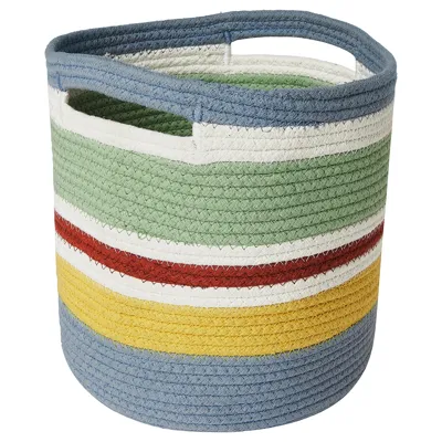 STRANDSKATA Storage bag, braided/multicolour, 20 cm, 90529558