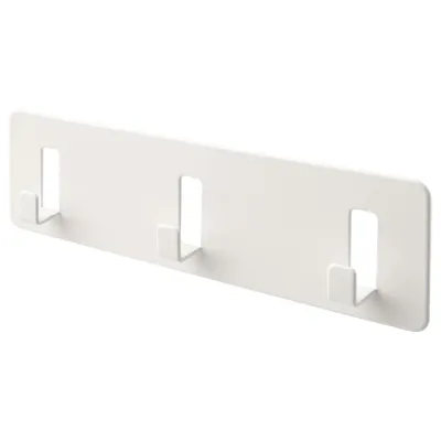 GALTBOX rack with 3 hooks, self-adhesive/white, 90563712