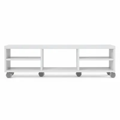 DLC Next Tv Bench On Castor 150x39x40 cm- White, PRO8812