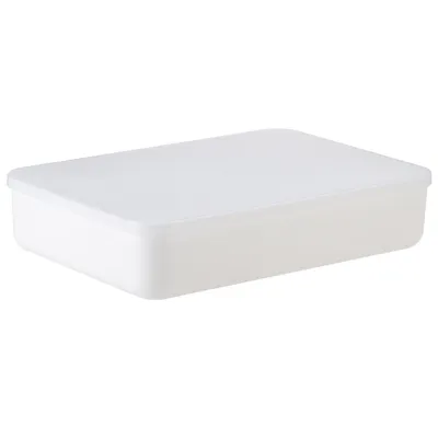 Large Flat Storage Box with lid, White, 36.5*26.5*8.5Cm 4589767191764