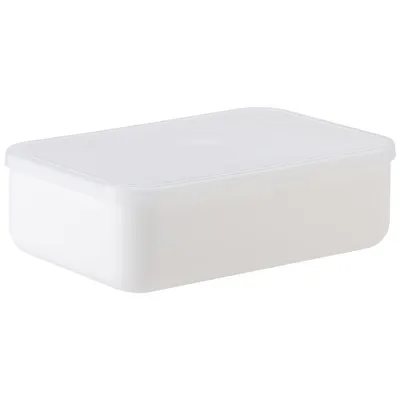 Small White Flat Storage Box with lid, White, 26.5*18.5*8.5Cm 4589767191757