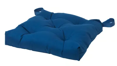 MALINDA Chair cushion, dark blue, 40/35x38x7cm, 20522193
