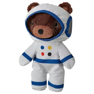 AFTONSPARV Soft toy with astronaut suit, bear, 28 cm, 20551543