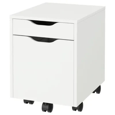 ALEX Drawer unit on castors, white/black 36x50 cm, 39582667