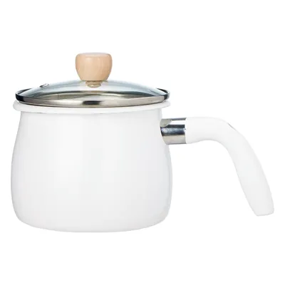 Enameled Instant Pot With Glass Lid, White, 26*15*16Cm 4589767252199