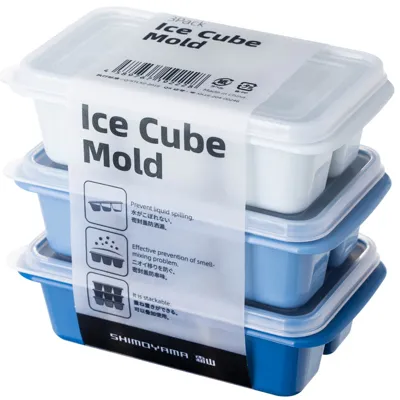 6 Grids Ice Box(3 Pcs A Set), Blue, 7.2*12.5*11Cm 4589767192228