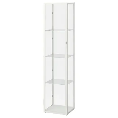 BLALIDEN Glass-door cabinet, white, 35x32x151 cm, 40501260