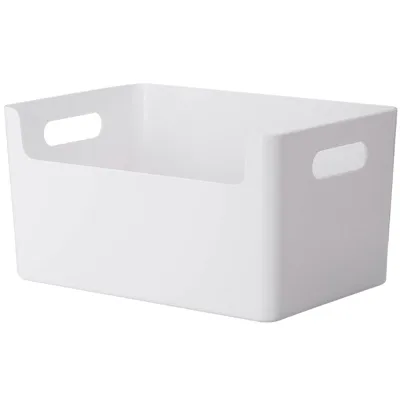 Plastic Storage Box With Handle(M), White, 17*25.5*13.5Cm 4589767194789