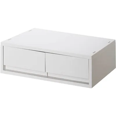 Stackable Storage Drawer 2 drawer, White, 37.2*26*12Cm 4589767202538