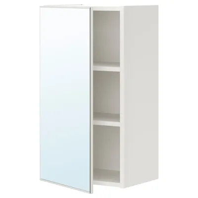 ENHET Mirror cabinet with 1 door, white, 40x32x75 cm, 29396562