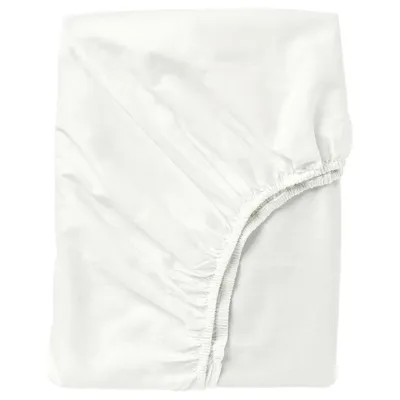 FARGMARA Fitted sheet, white, 150x200 cm, 40347725