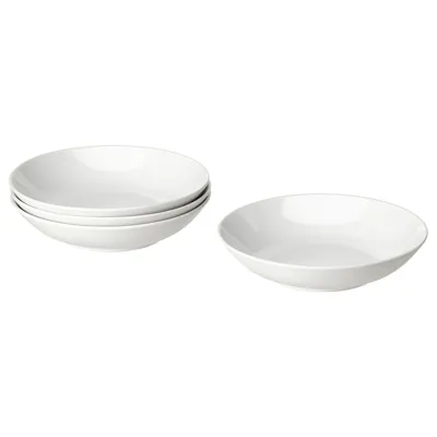 GODMIDDAG Deep plate, white, 23 cm (Pack of 4), 40479706