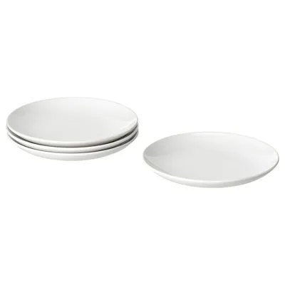 GODMIDDAG Side plate, white, 20 cm (Pack of 4), 90479723