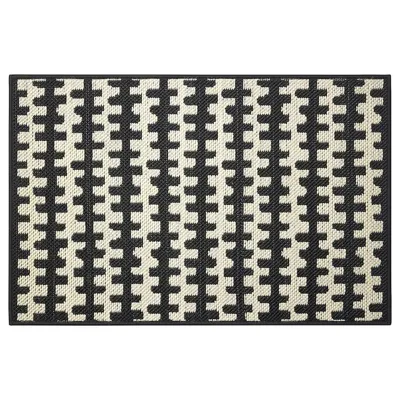 HALLPLATS Door mat, black/beige, 40x60 cm, 00560039
