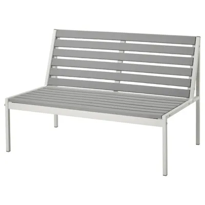 JOLPEN 2-seat sofa, outdoor, white/grey, 100x59x67 cm, 20522739