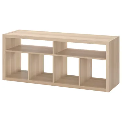 KALLAX TV bench, white stained oak effect, 147x60 cm, 00562095