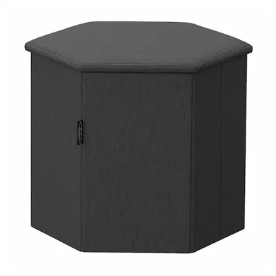 KJUGE Pouffe with storage, Knisa dark grey, 70531901