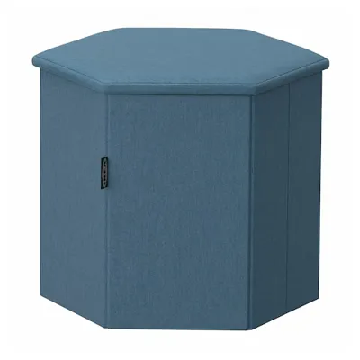 KJUGE Pouffe with storage, Knisa medium blue, 00565522